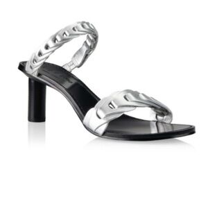 Rag & Bone Silver and Black Heeled Sandals